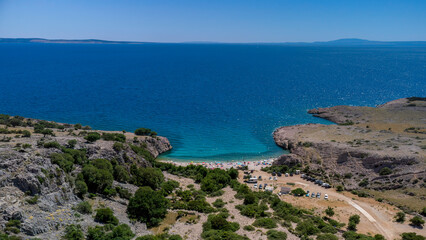 Fototapeta premium Turquoise Bay Near Stara Baška, Croatia