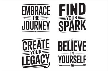 Motivational typography with positive affirmations and decorative elements