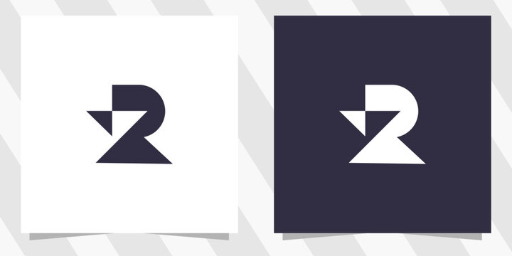 letter r logo design vector