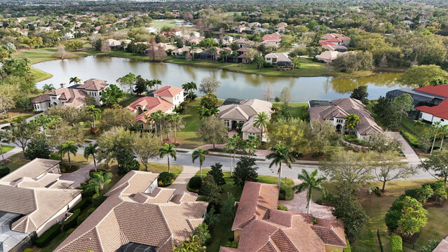 Lakewood Ranch, Florida upscale Country Club community of upscale tile roofed homes