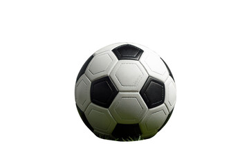 Fototapeta premium Soccer ball on a transparent background, ready for play, representing sports, competition, and global events