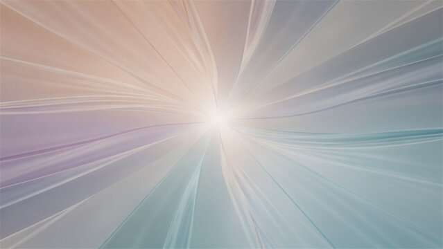 Soft pastel abstract background with radiant flowing light streaks
