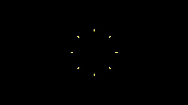 Motion sticker animation highlighted by stars and lines