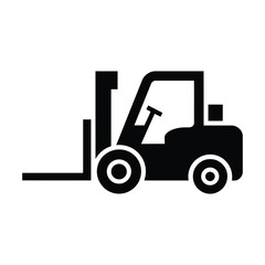 Naklejka premium Fork Truck Icon Background vector