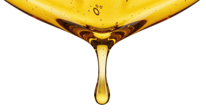 Golden liquid drip transparent background cutout png