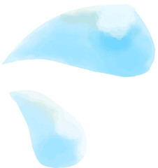 水彩で描いた水滴・汗のイラスト