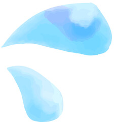 水彩で描いた水滴・汗のイラスト