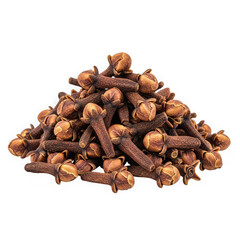Obraz premium Pile of dried cloves on transparent background