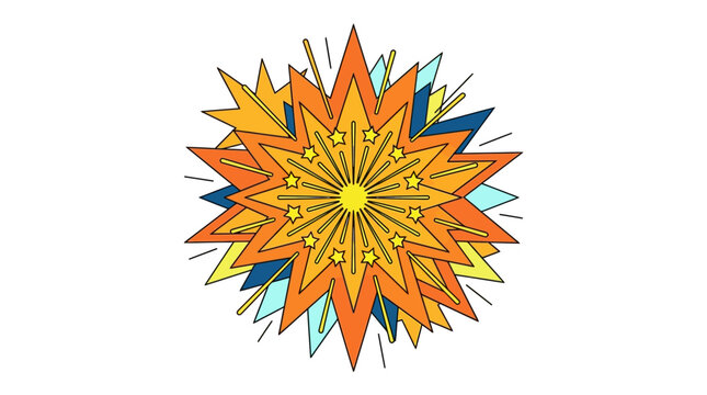 abstract illustration of an explosion in the air