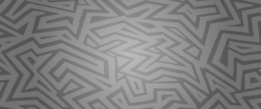 Modern Gray Urban Geometric Abstract Pattern. A sophisticated vector background featuring sharp, edgy line art inspired by graffiti and street style. Ideal for trendy tech and sport branding.