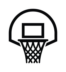 Vector of a basketball hoop with a net © SEcho