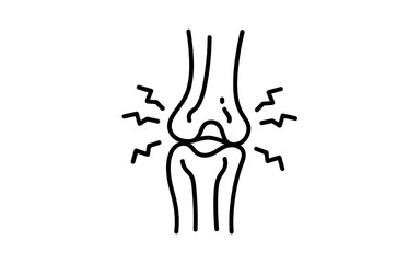 Obraz premium Painful knee joint with inflammation and discomfort