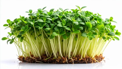 Freshly Grown Watercress Sprouts Ready for Culinary Use.