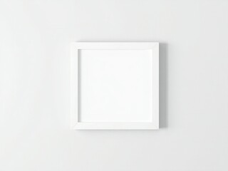 A white picture frame on a white wall