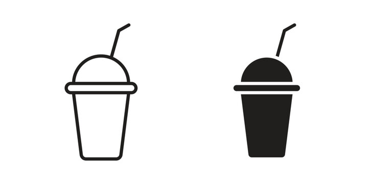 Milkshake icon. Premium thin line vector illustrator. Vector EPS10