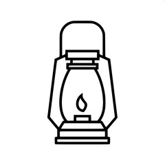 &ldquo;Detailed black ink line illustration of a traditional lantern lamp with candle light inside, vintage metal design, symmetrical structure, clean vector outline, coloring book style.&rdquo;