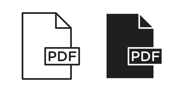 PDF file icon. Premium thin line vector illustrator. Vector EPS10