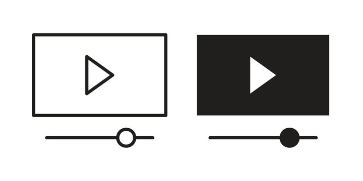 Video tutorial icon. Premium thin line vector illustrator. Vector EPS10