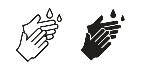 Obraz premium Wash hands icon. Premium thin line vector illustrator. Vector EPS10