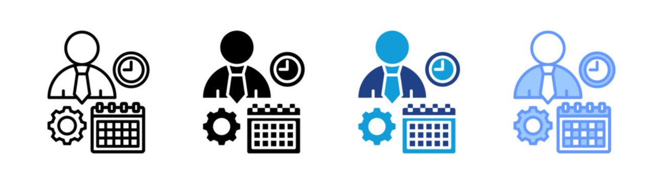 Discipline icon set multiple style collection