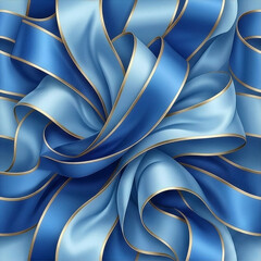 シアン色のシームレスなリピートパターン柄