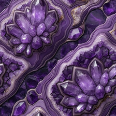 紫色のシームレスなリピートパターン柄