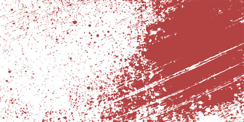Abstract a striking red paint stroke, accompanied by a splatter effect, creates a textured artistic display. a creative fusion of abstract art, brushstrokes and dynamic expression. © DreamLoom