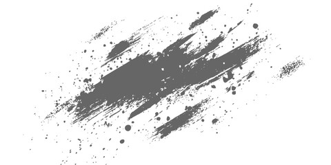 Abstract a dynamic and textural artistic display, with a striking display of brushstrokes of grey paint. Capturing the essence of creative expression and abstract form. © DreamLoom