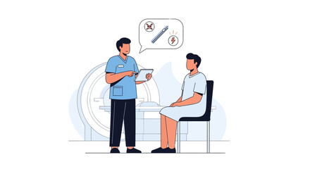 Fototapeta premium Doctor consulting patient about treatment, medical examination, healthcare concept
