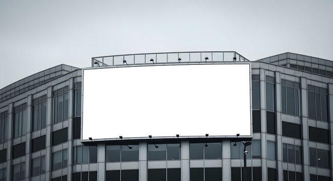 blank billboard on the roof