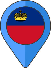 Obraz premium Austria Flag Map Pointer Flat Style Location Pin Icon SVG