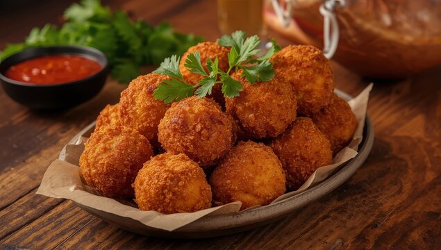 Brazilian chicken croquette, fried coxinha