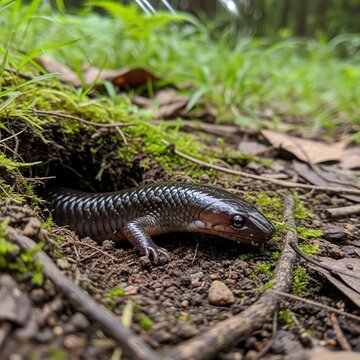 Caecilian In the forests and grasslands caecilians burrow and hu