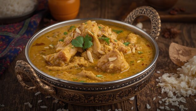Creamy chicken korma made at home