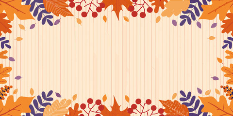 Autumn leaves and berries create a warm inviting frame © Poly