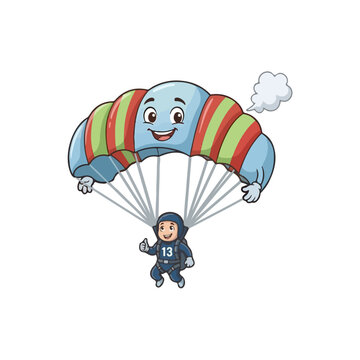 vector illustration of a parachute