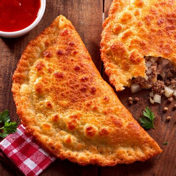 Chiburekki Crimea &ndash; Deep fried turnover filled with minced mea