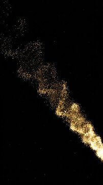 Meteor streaks across the night sky while leaving a bright tail behind