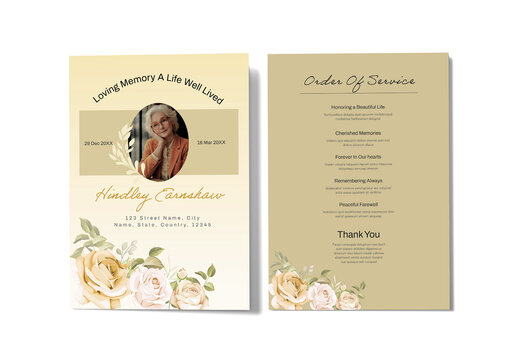 Funeral Program Layout