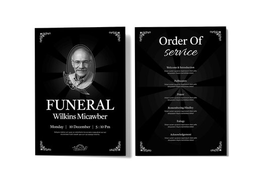 Memorial Funeral Program Template