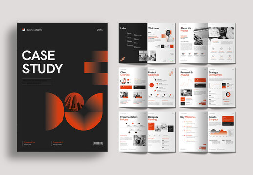 Corporate Case Study Booklet Template