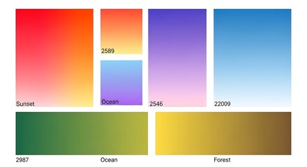 Obraz premium Gradient Color Palettes.