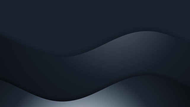 Dark Graphite Black Minimalist Wave Background. 4K Abstract Professional Motion Graphic for Luxury Branding and Stealth Tech
