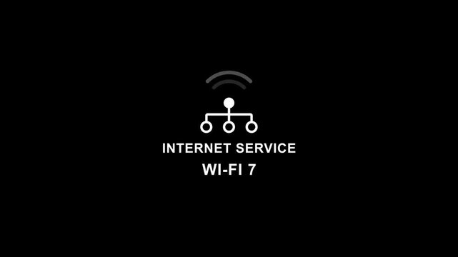 Wi- fi 7 internet service animation technology concept wi-fi 7 wireless connectivity network