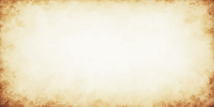 Blank aged parchment with burnt edges features a stained vintage grunge texture and antique sepia tones providing a grungy old paper background with space for text on a weathered retro surface