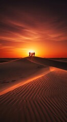 Desert Sunset Silhouette.