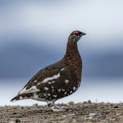 Fototapeta premium Ptarmigan standing proud.