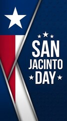 A festive design featuring the Texas state flag, confetti, and balloons, dedicated to San Jacinto Day celebration in Texas, USA. Professional graphic background for posters, banners, and social media.