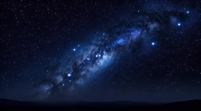 Beautiful view of the night sky with stars and the milky way galaxy