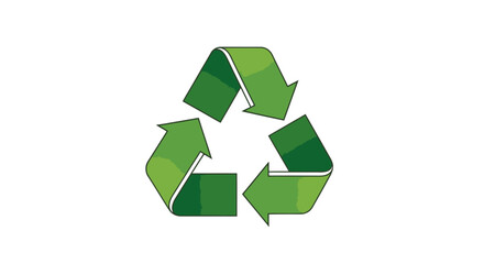 Obraz premium Green Recycling Symbol with Arrows.